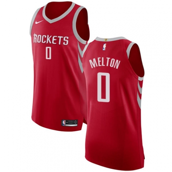 Men's Nike Houston Rockets 0 De'Anthony Melton Authentic Red NBA Jersey - Icon Edition