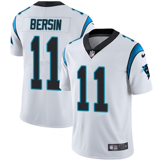 Men's Nike Carolina Panthers 11 Brenton Bersin White Vapor Untouchable Limited Player NFL Jersey