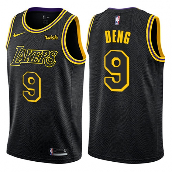 Women's Nike Los Angeles Lakers 9 Luol Deng Swingman Black NBA Jersey - City Edition