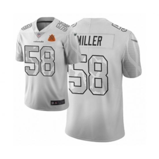 Men's Denver Broncos 58 Von Miller Limited White City Edition Football Jersey