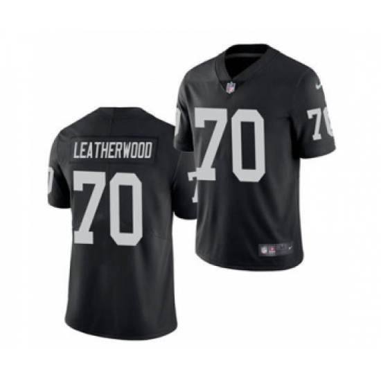 Men's Oakland Raiders 70 Alex Leatherwood 2021 Football Draft Black Vapor Untouchable Limited Jersey