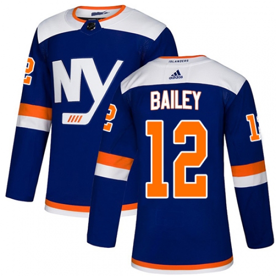 Men's Adidas New York Islanders 12 Josh Bailey Premier Blue Alternate NHL Jersey