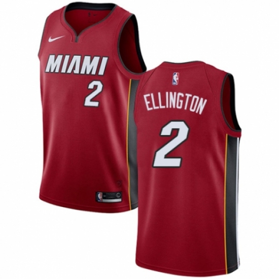 Men's Nike Miami Heat 2 Wayne Ellington Authentic Red NBA Jersey Statement Edition