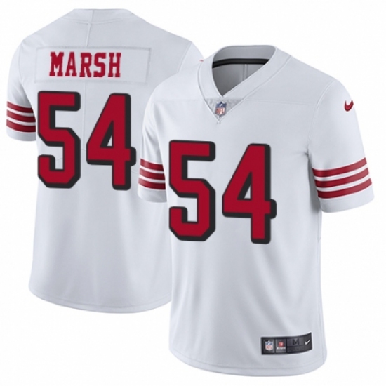 Men's Nike San Francisco 49ers 54 Cassius Marsh Elite White Rush Vapor Untouchable NFL Jersey