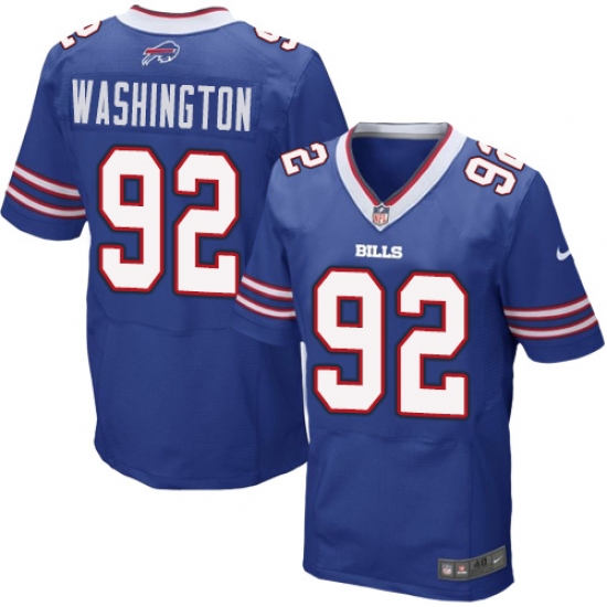 Men's Nike Buffalo Bills 92 Adolphus Washington Elite Royal Blue Team Color NFL Jersey