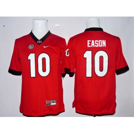 Georgia Bulldogs 10 Jacob Eason Red Youth College Jersey