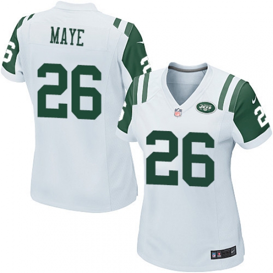 Women's Nike New York Jets 26 Marcus Maye Game White NFL Jersey