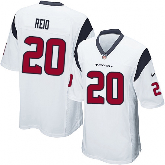 Men's Nike Houston Texans 20 Justin Reid Game White NFL Jersey