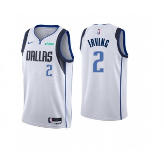 Men's Dallas Mavericks 2 Kyrie Irving White Association Edition Stitched Basketball Jersey