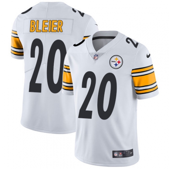 Youth Nike Pittsburgh Steelers 20 Rocky Bleier White Vapor Untouchable Limited Player NFL Jersey