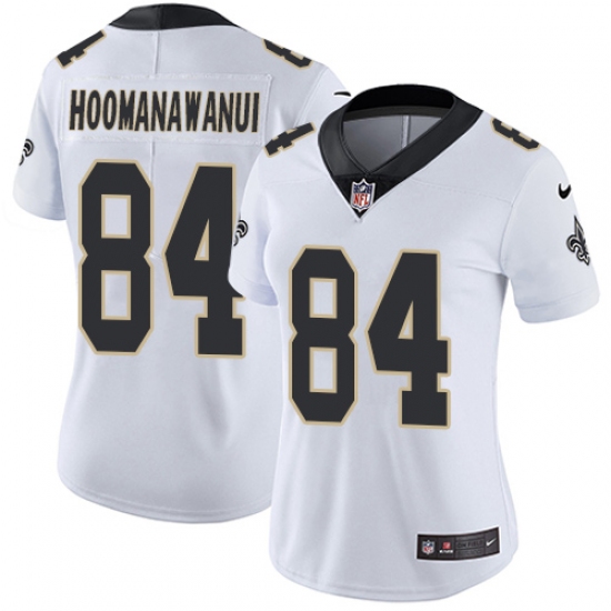 Women's Nike New Orleans Saints 84 Michael Hoomanawanui Elite White NFL Jersey