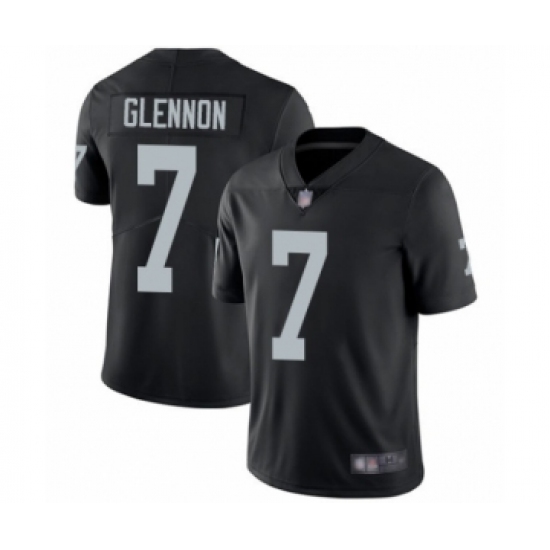Men's Oakland Raiders 7 Mike Glennon Black Team Color Vapor Untouchable Limited Player Football Jersey