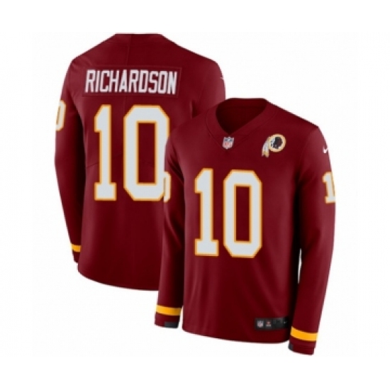 Men's Nike Washington Redskins 10 Paul Richardson Limited Burgundy Therma Long Sleeve NFL Jersey