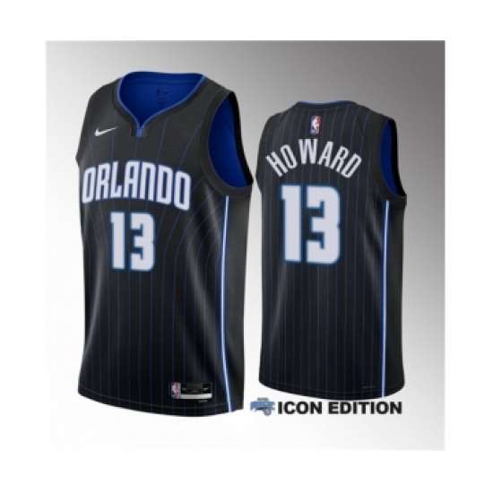 Men's Orlando Magic 13 Jett Howard Black 2023 Draft Icon Edition Stitched Basketball Jersey