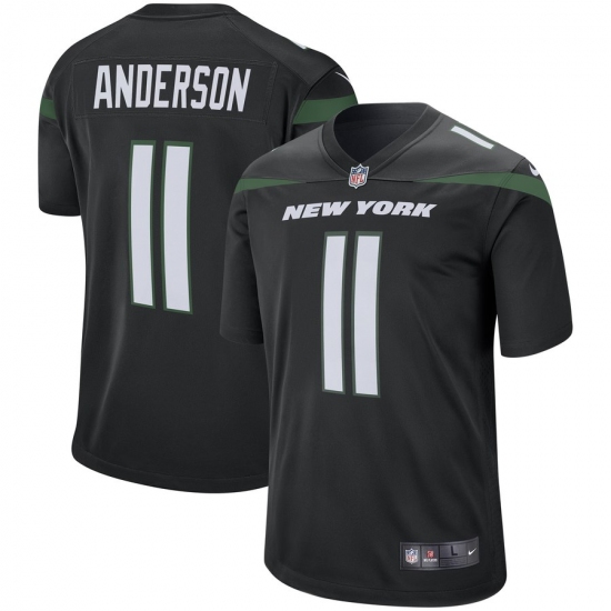 Men's New York Jets 11 Robby Anderson Nike Black Player Game Jersey
