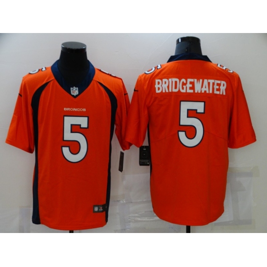 Men's Denver Broncos 5 Teddy Bridgewater Nike Orange Limited Jersey