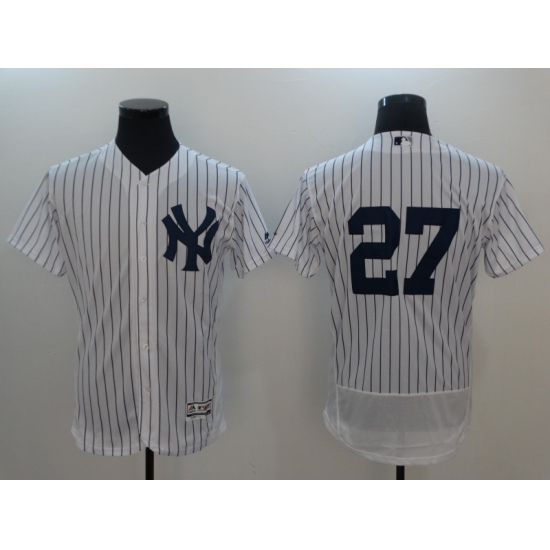 Men's New York Yankees 27 Giancarlo Stanton White Elite Commemorative Edition Jersey