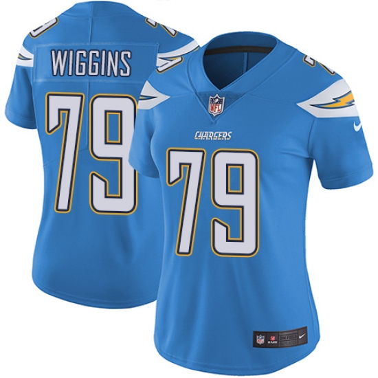 Women's Nike Los Angeles Chargers 79 Kenny Wiggins Electric Blue Alternate Vapor Untouchable Limited Player NFL Jersey