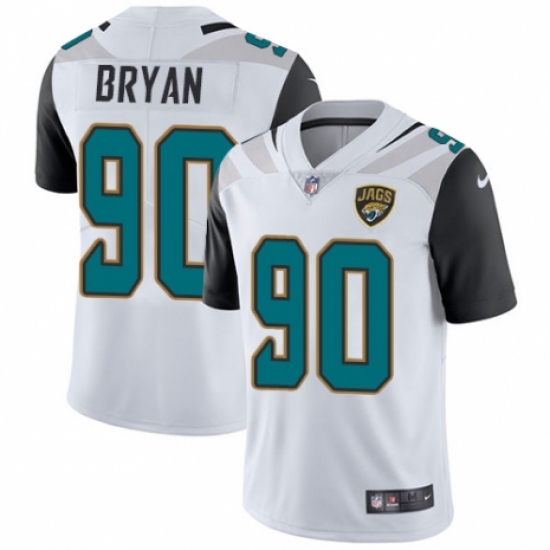 Men's Nike Jacksonville Jaguars 90 Taven Bryan White Vapor Untouchable Limited Player NFL Jersey
