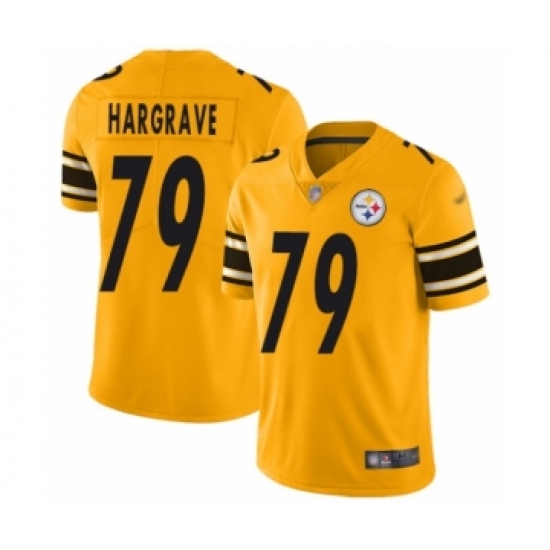 Men's Pittsburgh Steelers 79 Javon Hargrave Limited Gold Inverted Legend Football Jersey