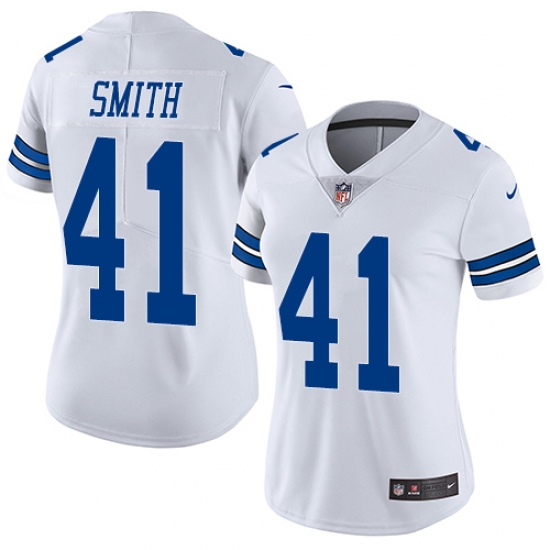 Women's Nike Dallas Cowboys 41 Keith Smith White Vapor Untouchable Limited Player NFL Jersey