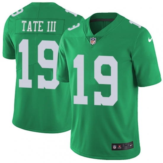 Men's Nike Philadelphia Eagles 19 Golden Tate III Limited Green Rush Vapor Untouchable NFL Jersey
