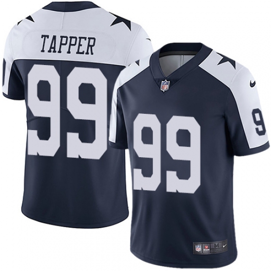 Men's Nike Dallas Cowboys 99 Charles Tapper Navy Blue Throwback Alternate Vapor Untouchable Limited Player NFL Jersey