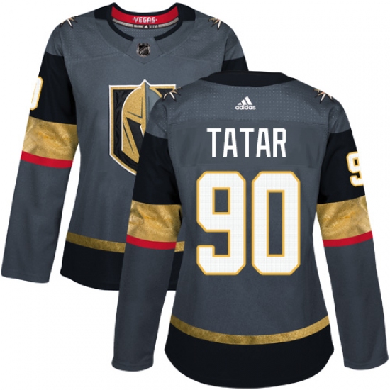Women's Adidas Vegas Golden Knights 90 Tomas Tatar Authentic Gray Home NHL Jersey