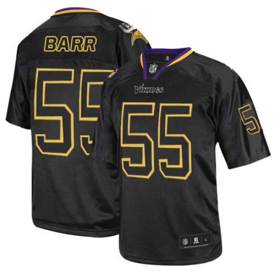 Men's Nike Minnesota Vikings 55 Anthony Barr Elite Lights Out Black NFL Jersey