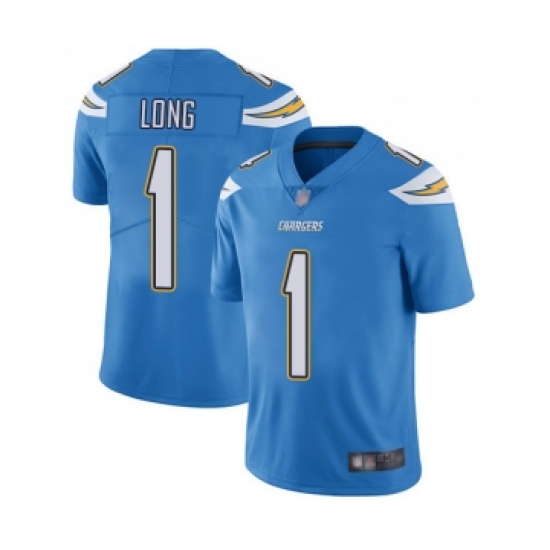 Men's Los Angeles Chargers 1 Ty Long Electric Blue Alternate Vapor Untouchable Limited Player Football Jersey