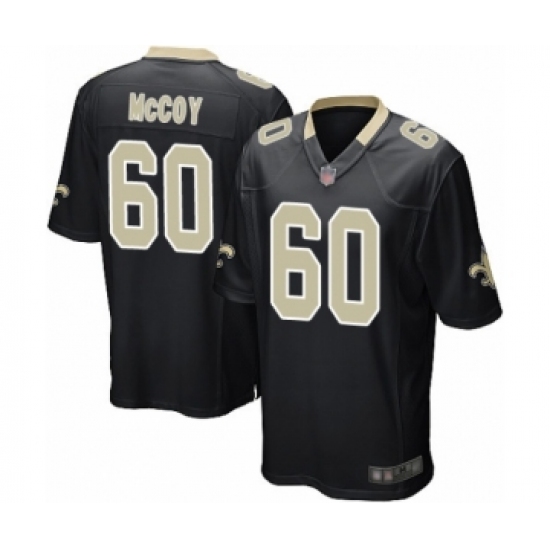 Men's New Orleans Saints 60 Erik McCoy Game Black Team Color Football Jersey