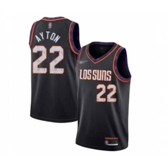 Men's Phoenix Suns 22 Deandre Ayton Swingman Black Basketball Jersey - 2019 20 City Edition