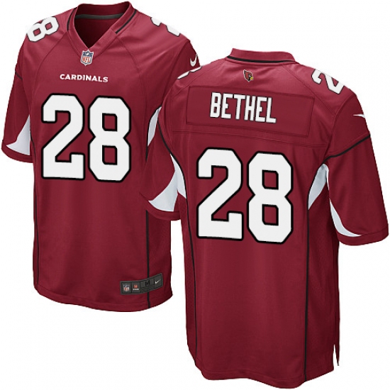 Men's Nike Arizona Cardinals 28 Justin Bethel Game Red Team Color NFL Jersey