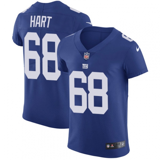 Men's Nike New York Giants 68 Bobby Hart Royal Blue Team Color Vapor Untouchable Elite Player NFL Jersey