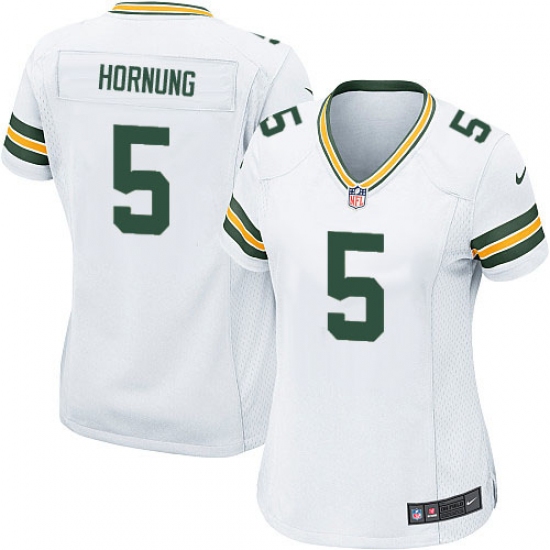 Women's Nike Green Bay Packers 5 Paul Hornung Game White NFL Jersey