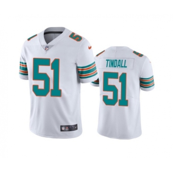 Men's Miami Dolphins 51 Channing Tindall White Color Rush Limited Stitched Football Jersey