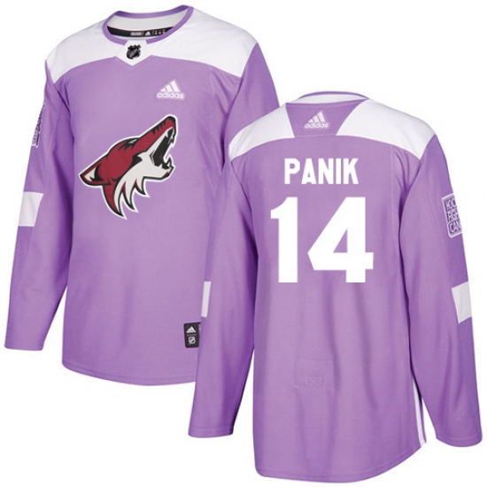 Youth Adidas Arizona Coyotes 14 Richard Panik Authentic Purple Fights Cancer Practice NHL Jersey