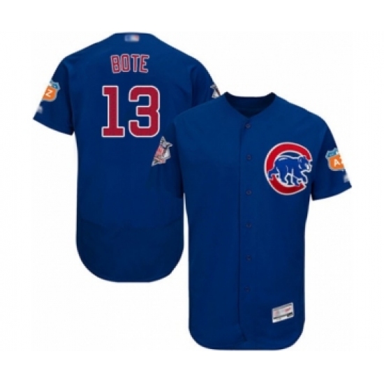 Men's Chicago Cubs 13 David Bote Royal Blue Alternate Flex Base Authentic Collection Baseball Player Jersey