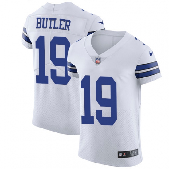 Men's Nike Dallas Cowboys 19 Brice Butler Elite White NFL Jersey