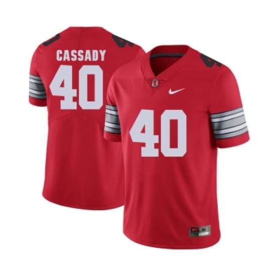 Ohio State Buckeyes 40 Hopalong Cassady Red 2018 Spring Game College Football Limited Jersey