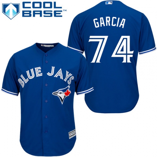 Men's Majestic Toronto Blue Jays 74 Jaime Garcia Replica Blue Alternate MLB Jersey