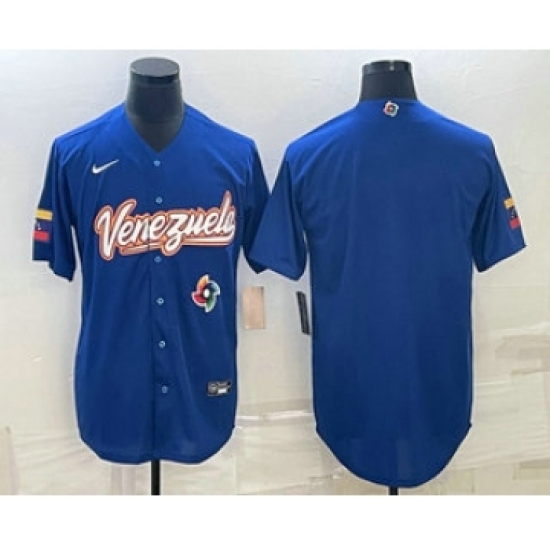 Men's Venezuela Baseball Blank 2023 Royal World Classic Stitched Jerseys