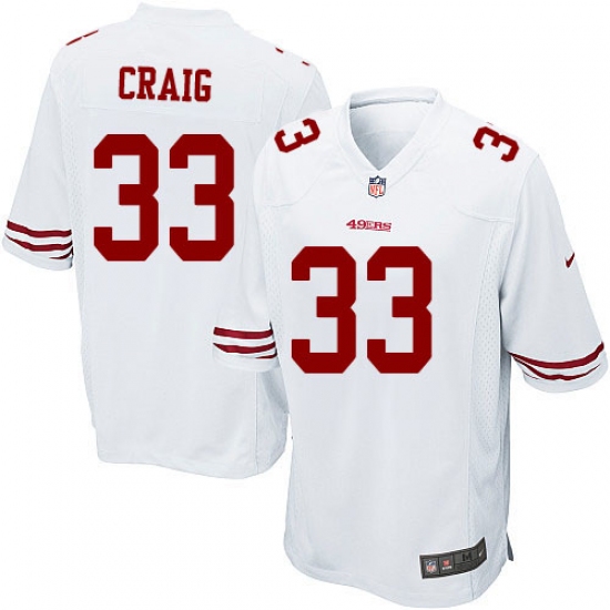 Men's Nike San Francisco 49ers 33 Roger Craig Game White NFL Jersey