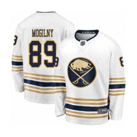 Men's Buffalo Sabres 89 Alexander Mogilny Fanatics Branded White 50th Season Breakaway Hockey Jersey