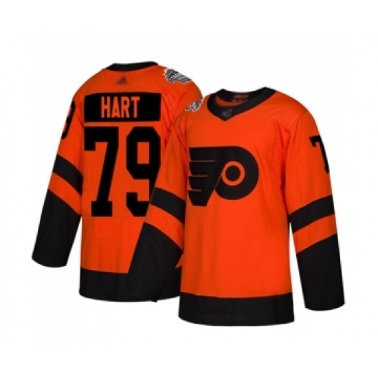 Youth Philadelphia Flyers 79 Carter Hart Authentic Orange 2019 Stadium Series Hockey Jersey