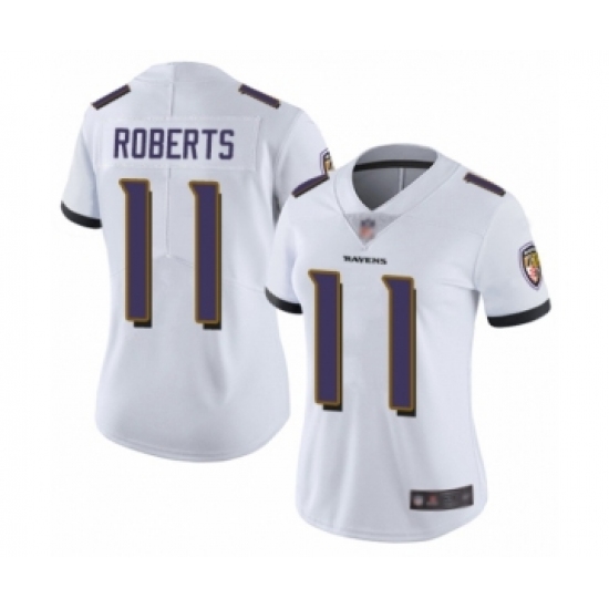 Women's Baltimore Ravens 11 Seth Roberts White Vapor Untouchable Limited Player Football Jersey