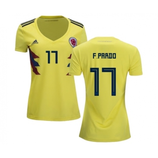 Women's Colombia 17 F.Pardo Home Soccer Country Jersey