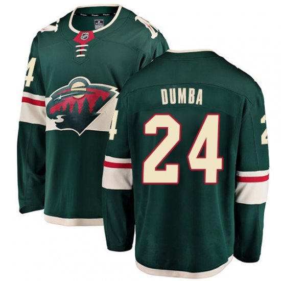 Men's Minnesota Wild 24 Matt Dumba Authentic Green Home Fanatics Branded Breakaway NHL Jersey
