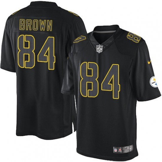 Men's Nike Pittsburgh Steelers 84 Antonio Brown Limited Black Impact NFL Jersey