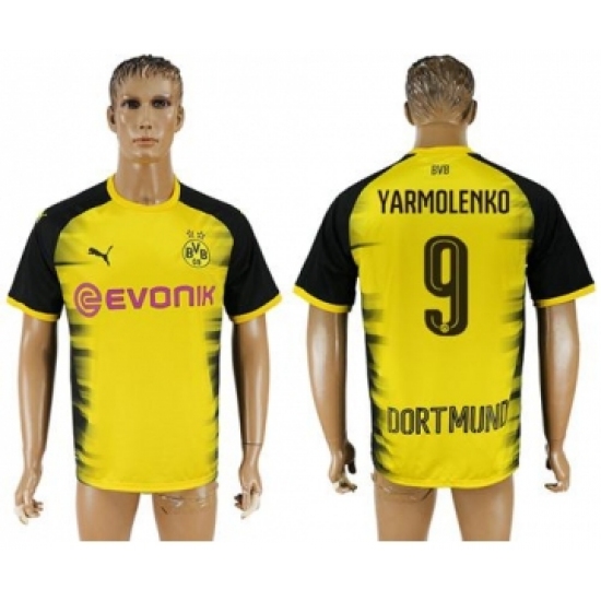 Dortmund 9 Yarmolenko Yellow Soccer Club Jersey